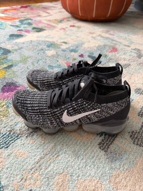 Nike Women’s Black and White FlyKnit VaporMax Sneakers